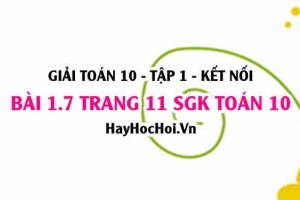 Giải bài 1.7 trang 11 Toán 10 Tập 1 SGK Kết nối tri thức